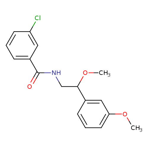 3-chloro-N-[2-methoxy-2-(3-methoxyphenyl)ethyl]benzamide