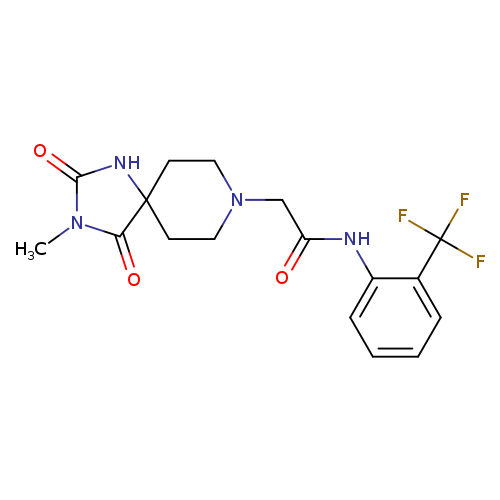 2-{3-methyl-2,4-dioxo-1,3,8-triazaspiro[4.5]decan-8-yl}-N-[2-(trifluoromethyl)phenyl]acetamide