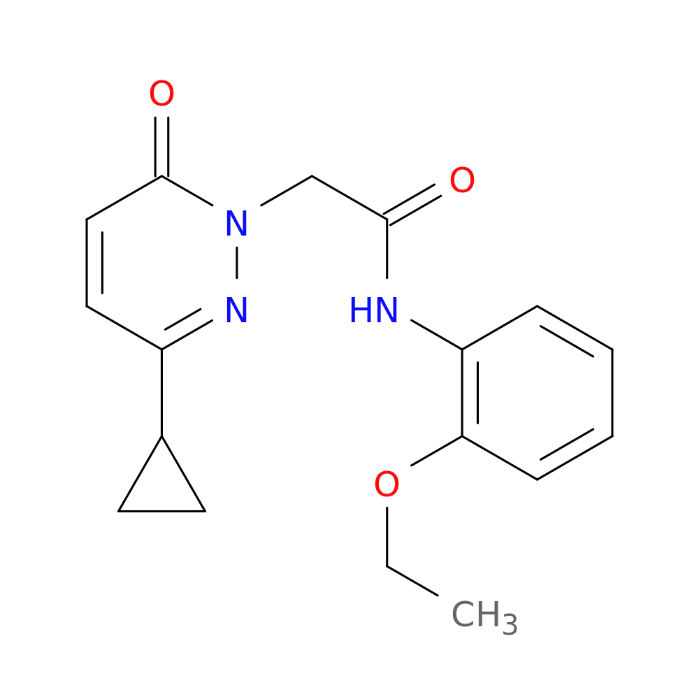 2-(3-cyclopropyl-6-oxo-1,6-dihydropyridazin-1-yl)-N-(2-ethoxyphenyl)acetamide