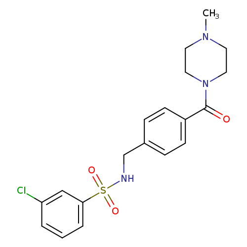 3-chloro-N-{[4-(4-methylpiperazine-1-carbonyl)phenyl]methyl}benzene-1-sulfonamide