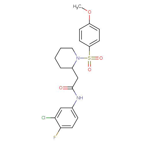 N-(3-chloro-4-fluorophenyl)-2-[1-(4-methoxybenzenesulfonyl)piperidin-2-yl]acetamide