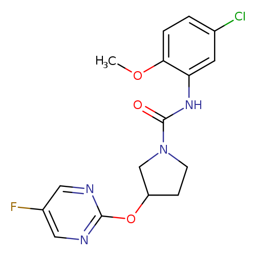 N-(5-chloro-2-methoxyphenyl)-3-[(5-fluoropyrimidin-2-yl)oxy]pyrrolidine-1-carboxamide