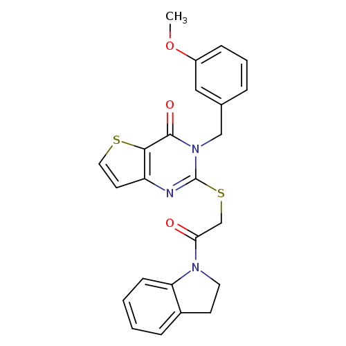 2-{[2-(2,3-dihydro-1H-indol-1-yl)-2-oxoethyl]sulfanyl}-3-[(3-methoxyphenyl)methyl]-3H,4H-thieno[3,2-d]pyrimidin-4-one