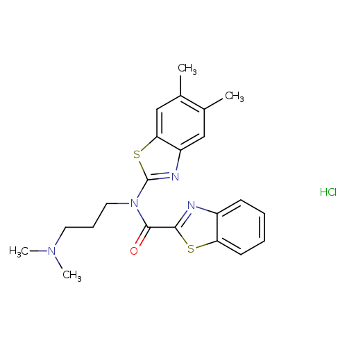 N-(5,6-dimethyl-1,3-benzothiazol-2-yl)-N-[3-(dimethylamino)propyl]-1,3-benzothiazole-2-carboxamide hydrochloride