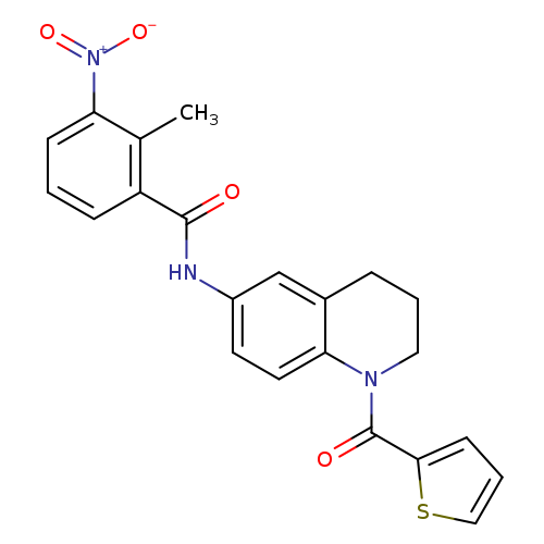 2-methyl-3-nitro-N-[1-(thiophene-2-carbonyl)-1,2,3,4-tetrahydroquinolin-6-yl]benzamide