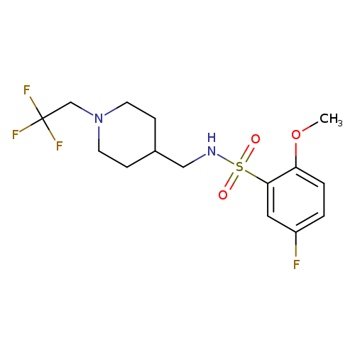 5-fluoro-2-methoxy-N-{[1-(2,2,2-trifluoroethyl)piperidin-4-yl]methyl}benzene-1-sulfonamide
