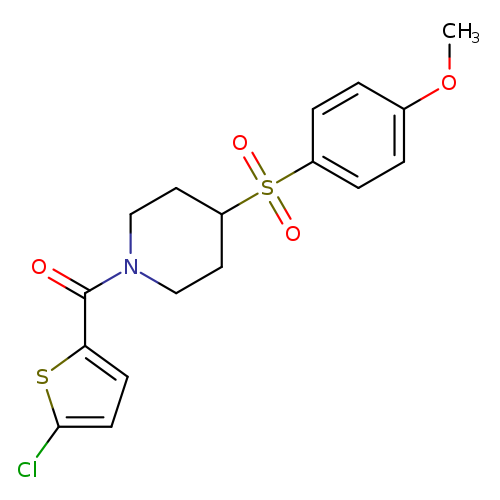 1-(5-chlorothiophene-2-carbonyl)-4-(4-methoxybenzenesulfonyl)piperidine