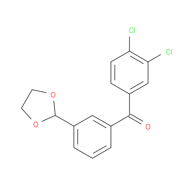 3,4-Dichloro-3'-(1,3-dioxolan-2-yl)benzophenone