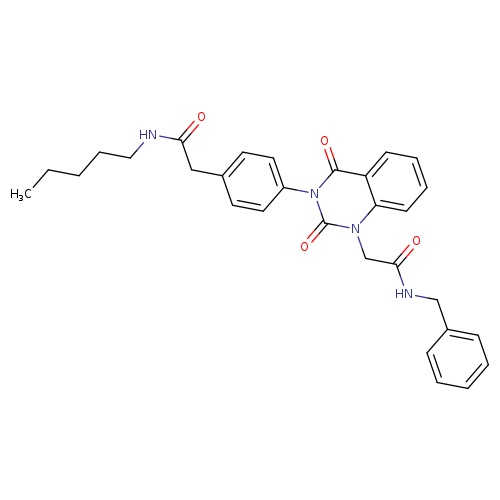 N-benzyl-2-(2,4-dioxo-3-{4-[(pentylcarbamoyl)methyl]phenyl}-1,2,3,4-tetrahydroquinazolin-1-yl)acetamide