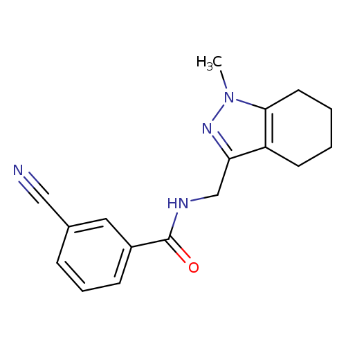 3-cyano-N-[(1-methyl-4,5,6,7-tetrahydro-1H-indazol-3-yl)methyl]benzamide
