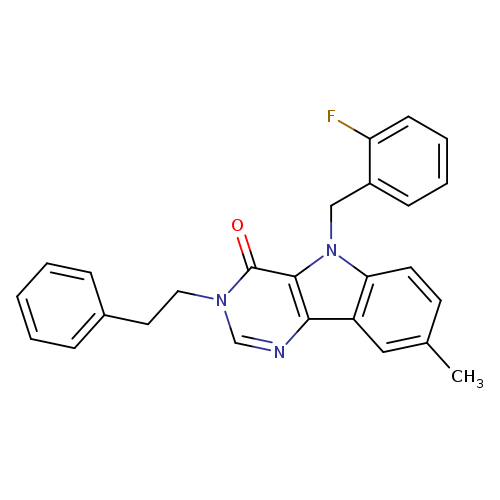 5-[(2-fluorophenyl)methyl]-8-methyl-3-(2-phenylethyl)-3H,4H,5H-pyrimido[5,4-b]indol-4-one