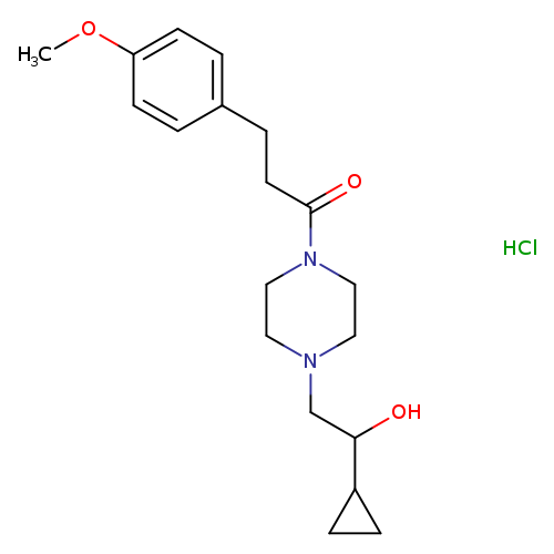 1-[4-(2-cyclopropyl-2-hydroxyethyl)piperazin-1-yl]-3-(4-methoxyphenyl)propan-1-one hydrochloride