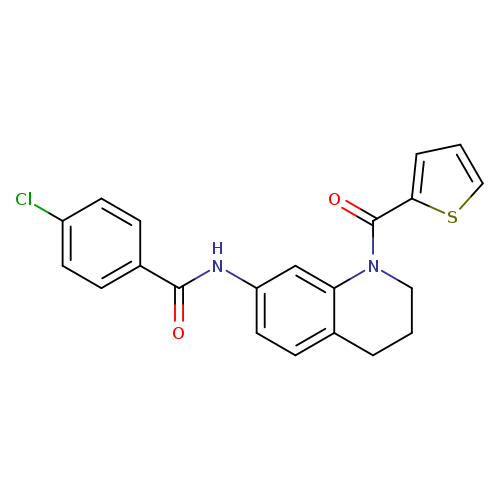 4-chloro-N-[1-(thiophene-2-carbonyl)-1,2,3,4-tetrahydroquinolin-7-yl]benzamide