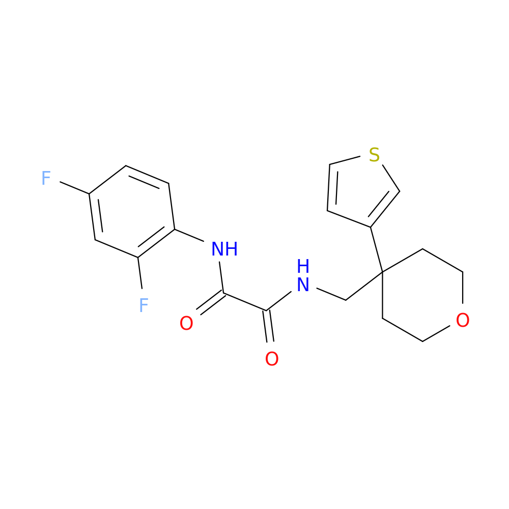 N-(2,4-difluorophenyl)-N'-{[4-(thiophen-3-yl)oxan-4-yl]methyl}ethanediamide