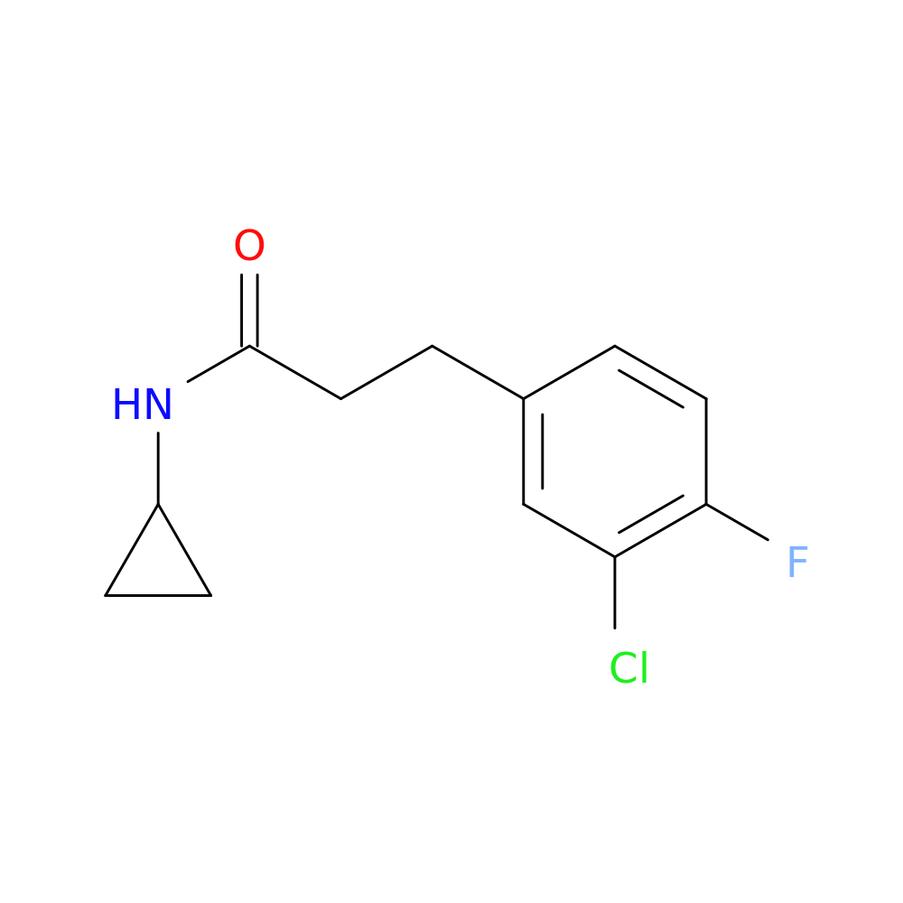 3-(3-chloro-4-fluorophenyl)-N-cyclopropylpropanamide