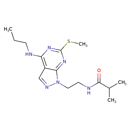 2-methyl-N-{2-[6-(methylsulfanyl)-4-(propylamino)-1H-pyrazolo[3,4-d]pyrimidin-1-yl]ethyl}propanamide