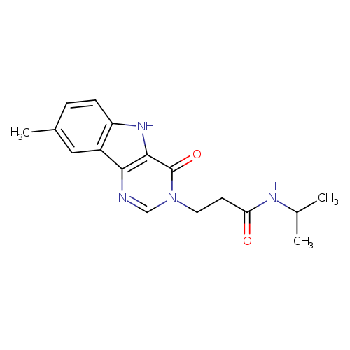 3-{8-methyl-4-oxo-3H,4H,5H-pyrimido[5,4-b]indol-3-yl}-N-(propan-2-yl)propanamide