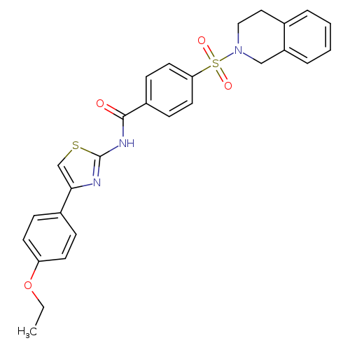 N-[4-(4-ethoxyphenyl)-1,3-thiazol-2-yl]-4-(1,2,3,4-tetrahydroisoquinoline-2-sulfonyl)benzamide