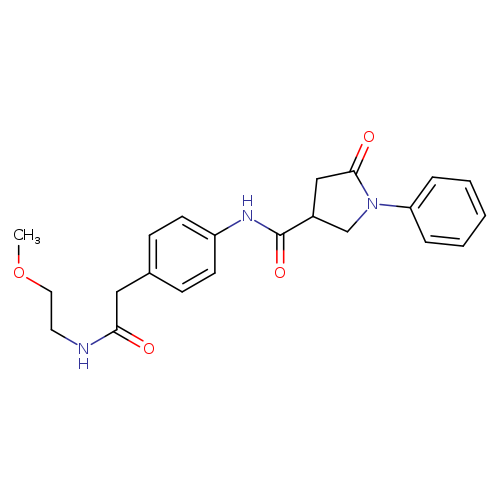 N-(4-{[(2-methoxyethyl)carbamoyl]methyl}phenyl)-5-oxo-1-phenylpyrrolidine-3-carboxamide