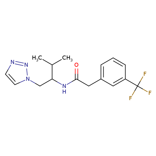 N-[3-methyl-1-(1H-1,2,3-triazol-1-yl)butan-2-yl]-2-[3-(trifluoromethyl)phenyl]acetamide