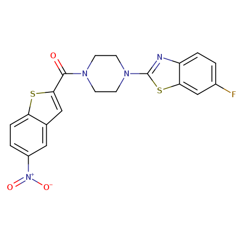 6-fluoro-2-[4-(5-nitro-1-benzothiophene-2-carbonyl)piperazin-1-yl]-1,3-benzothiazole