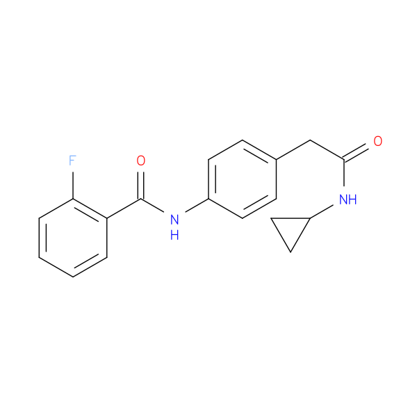 N-{4-[(cyclopropylcarbamoyl)methyl]phenyl}-2-fluorobenzamide