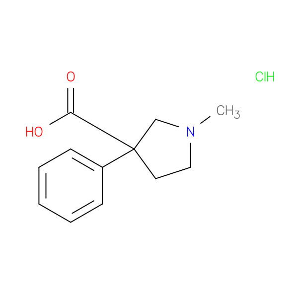 1-methyl-3-phenylpyrrolidine-3-carboxylic acid hydrochloride