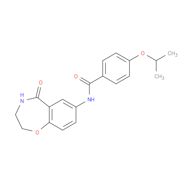 N-(5-oxo-2,3,4,5-tetrahydro-1,4-benzoxazepin-7-yl)-4-(propan-2-yloxy)benzamide