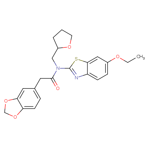 2-(2H-1,3-benzodioxol-5-yl)-N-(6-ethoxy-1,3-benzothiazol-2-yl)-N-[(oxolan-2-yl)methyl]acetamide