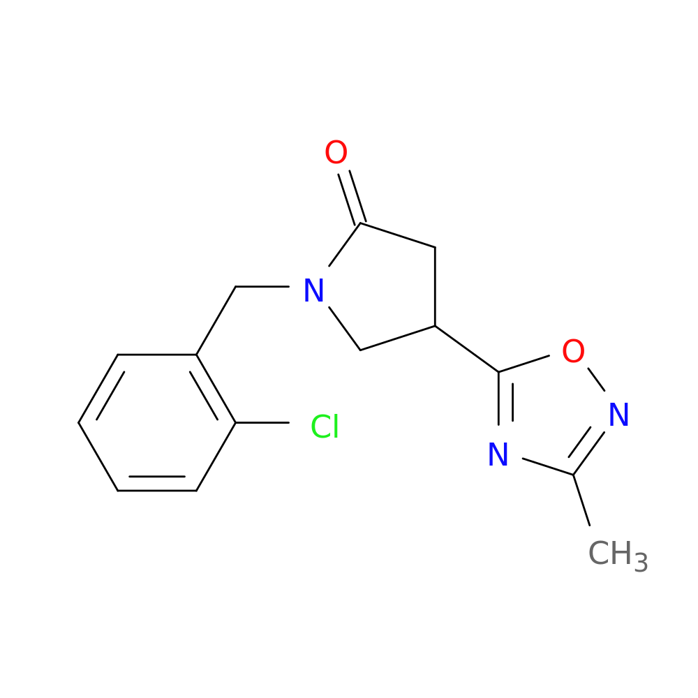 1-[(2-chlorophenyl)methyl]-4-(3-methyl-1,2,4-oxadiazol-5-yl)pyrrolidin-2-one