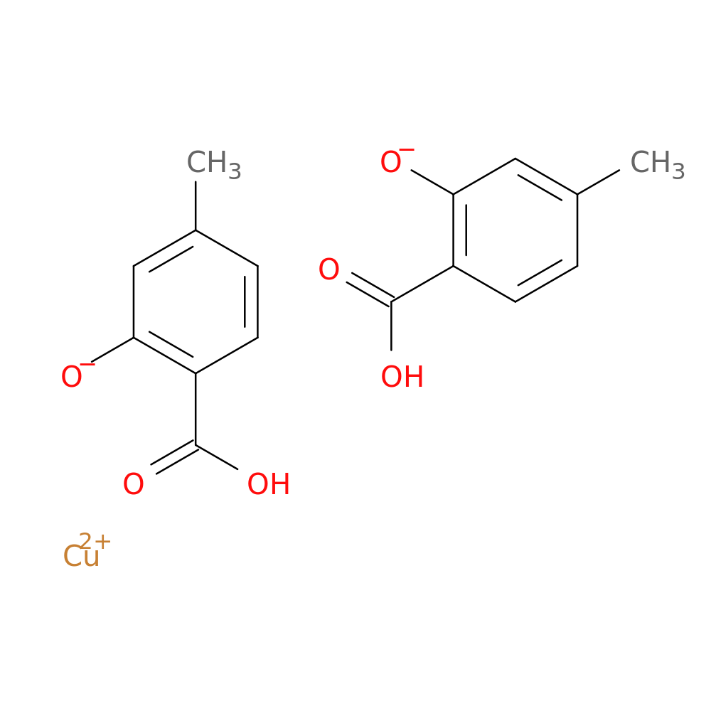copper(2+) ion bis(2-carboxy-5-methylbenzen-1-olate)