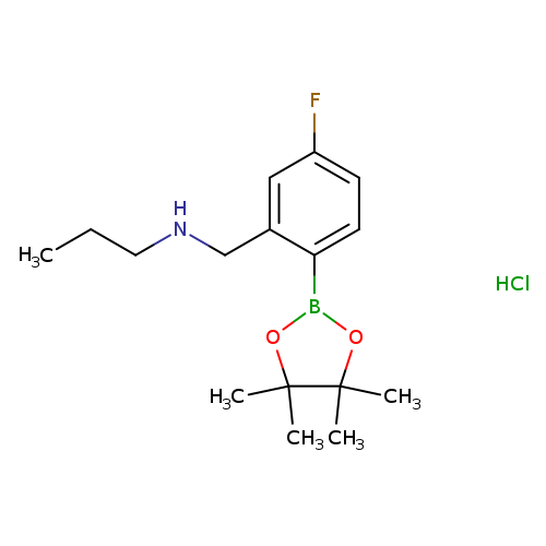 4-Fluoro-2-(N-propylaminomethyl)phenylboronic acid pinacol ester, HCl