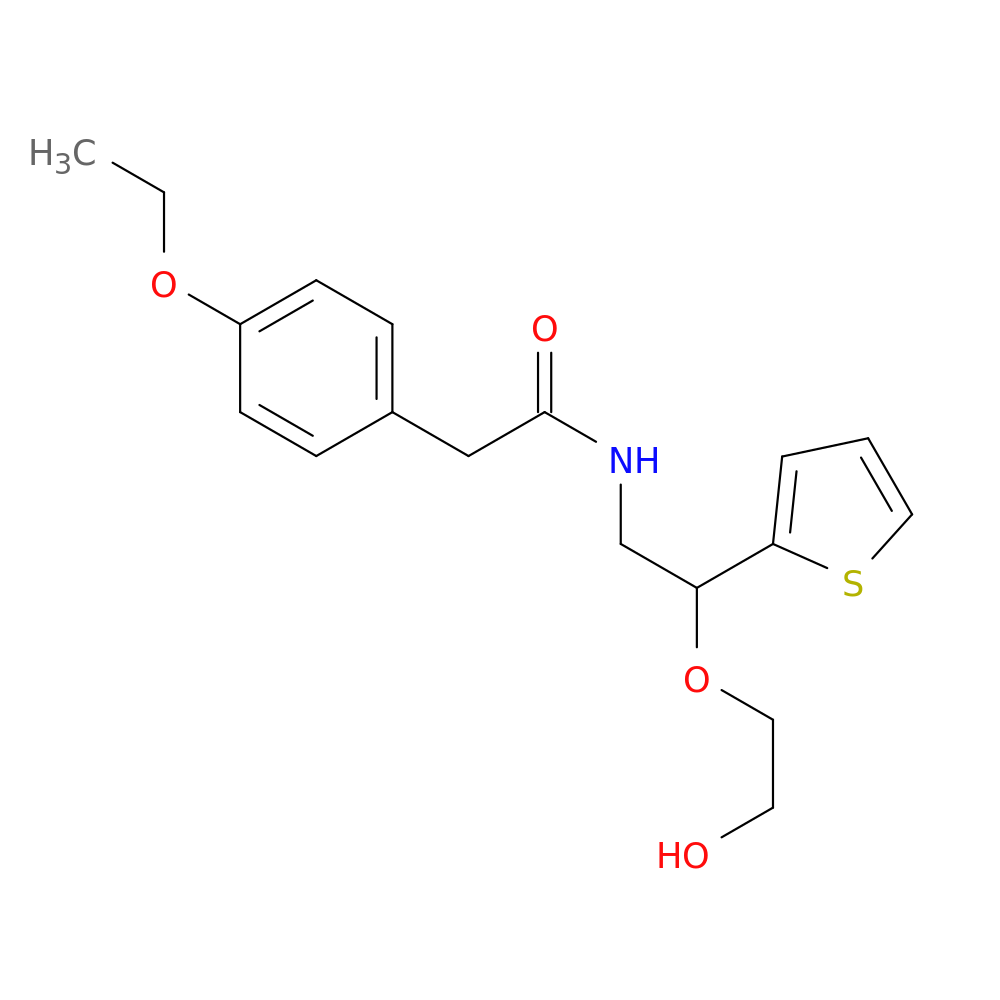 2-(4-ethoxyphenyl)-N-[2-(2-hydroxyethoxy)-2-(thiophen-2-yl)ethyl]acetamide
