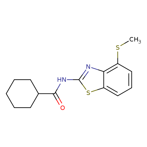 N-[4-(methylsulfanyl)-1,3-benzothiazol-2-yl]cyclohexanecarboxamide