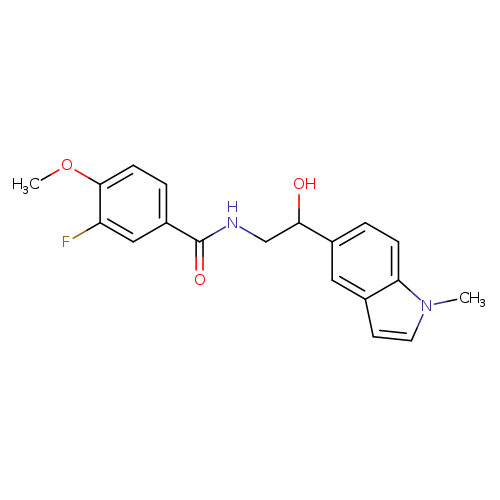 3-fluoro-N-[2-hydroxy-2-(1-methyl-1H-indol-5-yl)ethyl]-4-methoxybenzamide