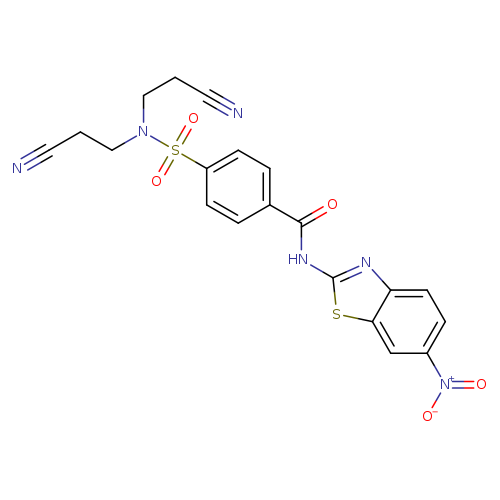 4-[bis(2-cyanoethyl)sulfamoyl]-N-(6-nitro-1,3-benzothiazol-2-yl)benzamide