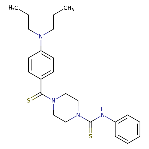 4-[4-(dipropylamino)benzenecarbothioyl]-N-phenylpiperazine-1-carbothioamide