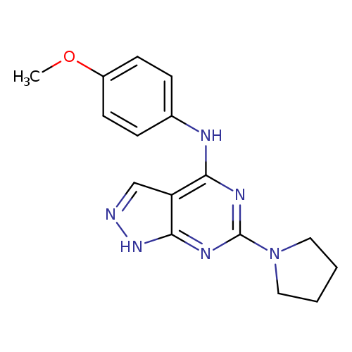 N-(4-methoxyphenyl)-6-(pyrrolidin-1-yl)-1H-pyrazolo[3,4-d]pyrimidin-4-amine