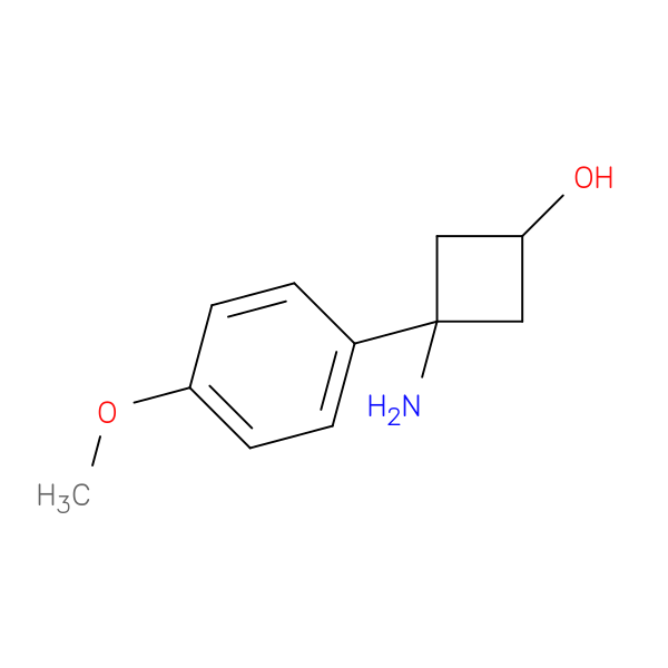 3-Amino-3-(4-methoxyphenyl)cyclobutan-1-ol