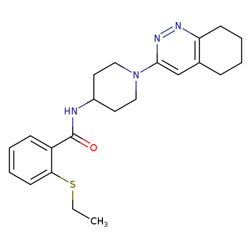 2-(ethylsulfanyl)-N-[1-(5,6,7,8-tetrahydrocinnolin-3-yl)piperidin-4-yl]benzamide