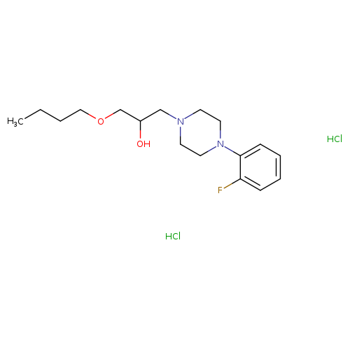 1-butoxy-3-[4-(2-fluorophenyl)piperazin-1-yl]propan-2-ol dihydrochloride