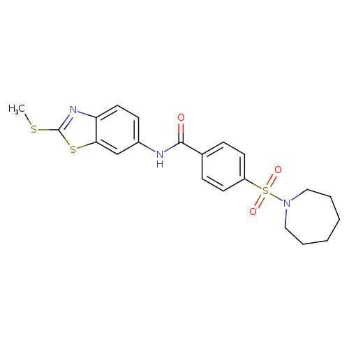 4-(azepane-1-sulfonyl)-N-[2-(methylsulfanyl)-1,3-benzothiazol-6-yl]benzamide