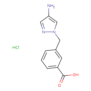 3-[(4-amino-1H-pyrazol-1-yl)methyl]benzoic acid hydrochloride