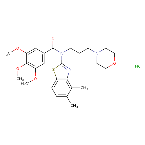 N-(4,5-dimethyl-1,3-benzothiazol-2-yl)-3,4,5-trimethoxy-N-[3-(morpholin-4-yl)propyl]benzamide hydrochloride