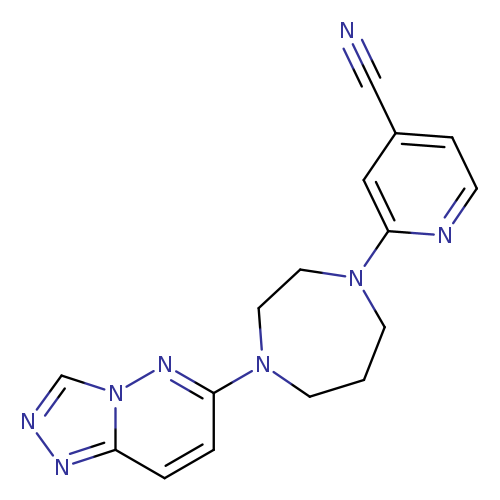 2-(4-{[1,2,4]triazolo[4,3-b]pyridazin-6-yl}-1,4-diazepan-1-yl)pyridine-4-carbonitrile
