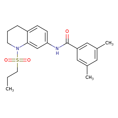 3,5-dimethyl-N-[1-(propane-1-sulfonyl)-1,2,3,4-tetrahydroquinolin-7-yl]benzamide