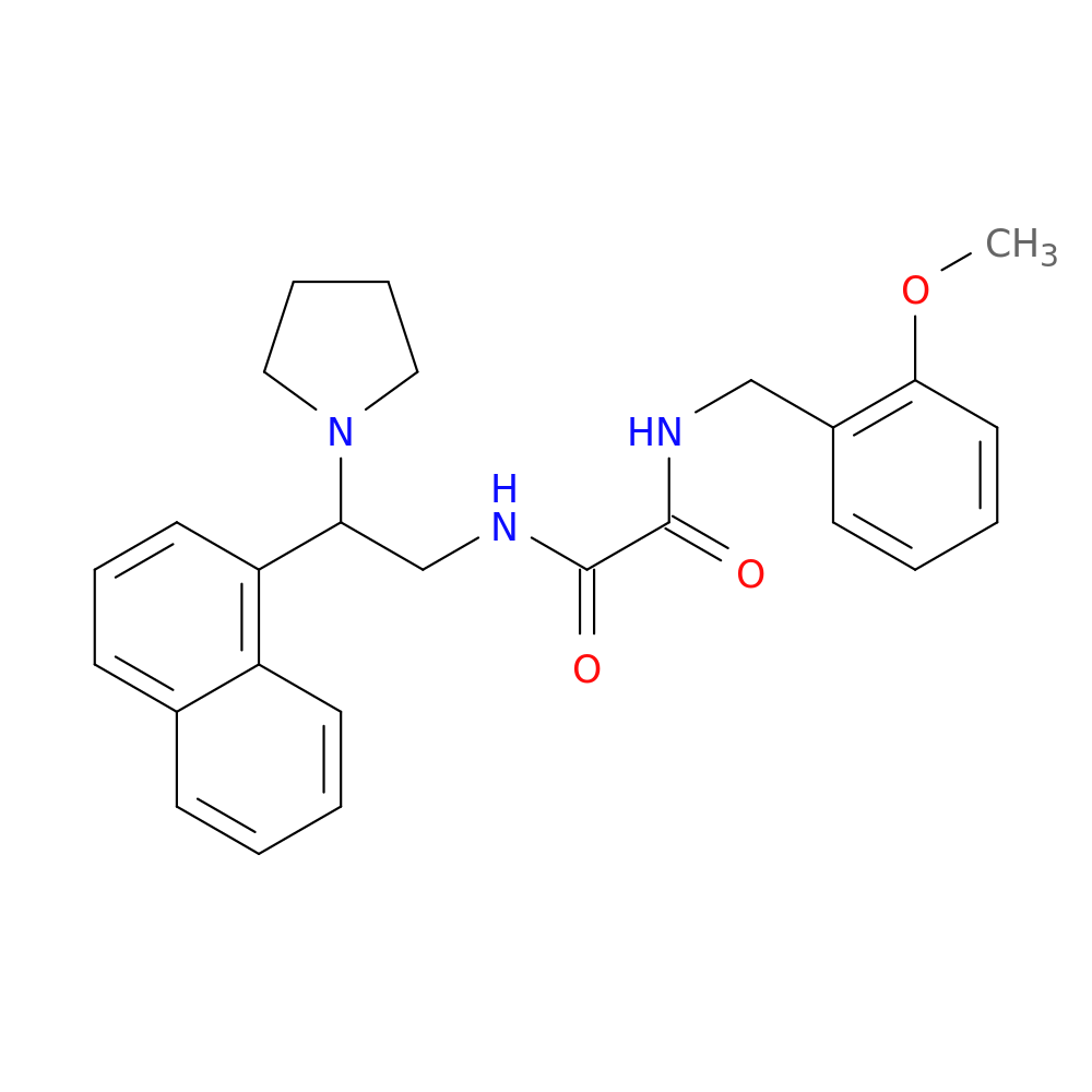 N'-[(2-methoxyphenyl)methyl]-N-[2-(naphthalen-1-yl)-2-(pyrrolidin-1-yl)ethyl]ethanediamide