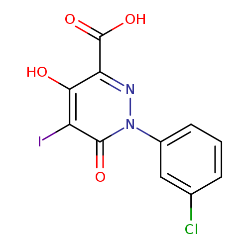 1-(3-chlorophenyl)-4-hydroxy-5-iodo-6-oxo-1,6-dihydropyridazine-3-carboxylic acid