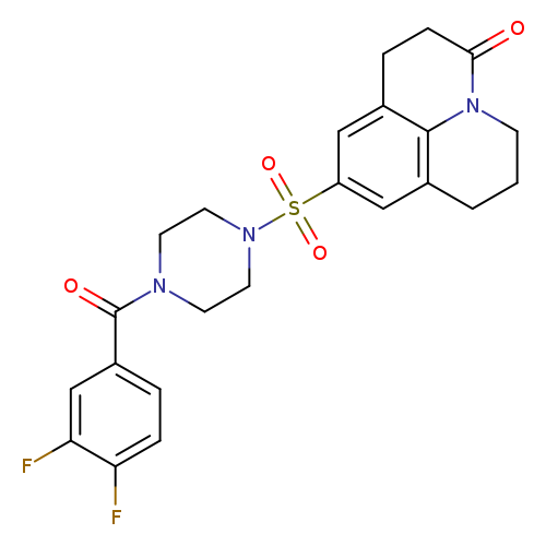 7-{[4-(3,4-difluorobenzoyl)piperazin-1-yl]sulfonyl}-1-azatricyclo[7.3.1.0^{5,13}]trideca-5,7,9(13)-trien-2-one