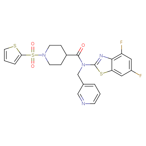N-(4,6-difluoro-1,3-benzothiazol-2-yl)-N-[(pyridin-3-yl)methyl]-1-(thiophene-2-sulfonyl)piperidine-4-carboxamide